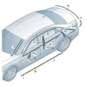 НАКЛАДКА NA ДВЕРЬ ПЕРЕДНЯЯ ДЕКОРАТИВНЫЙ ПРАВОЕ AUDI A8 D5 ASO ORYGNIAŁ НОВЫЙ