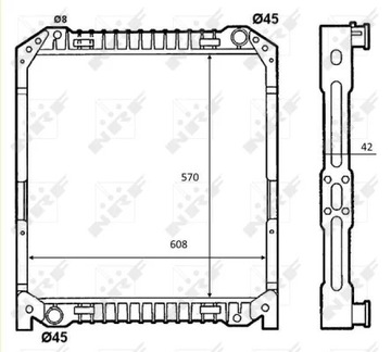 NRF 52096 РАДИАТОР, СИСТЕМА ОХЛАЖДЕНИЯ ДВИГАТЕЛЯ