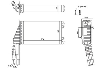 NISSENS ОБОГРЕВАТЕЛЬ CITROEN C1 PEUGEOT 107 TOYOTA AYGO 1.0