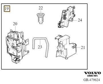 VOLVO XC90 II ЗАМОК ДВЕРЬ ЗАДНИЙ ПРАВАЯ КОМПЛЕКТ OE 32310