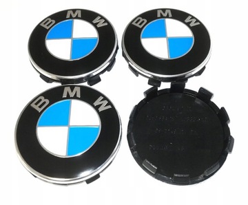 BMW КОВПАЧКИ ZNACZKI КОВПАЧКИ KAPSLE DO ДИСКІВ 56MM/53MM 4 ШТУКИ.