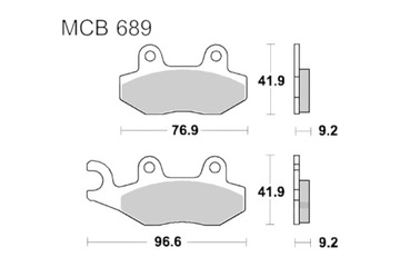 КОЛОДКИ ТОРМОЗНЫЕ TRW LUCAS MCB 689 (2 ШТ.)