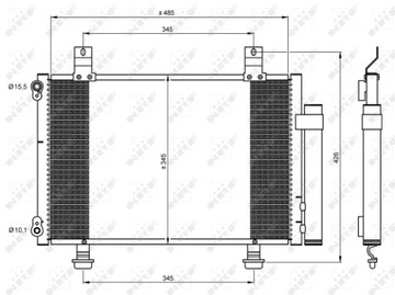 NRF 35645 КОНДЕНСАТОР, КОНДИЦИОНЕР