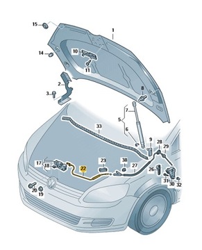 ТРОС ЗАМКА КАПОТА ПЕРЕД VOLKSWAGEN SHARAN SEAT OE