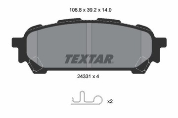 TEXTAR 2433101 КОЛОДКИ ТОРМОЗНЫЕ