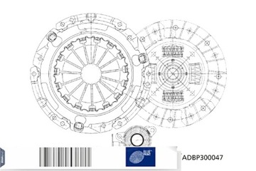 BLUE PRINT КОМПЛЕКТ СЦЕПЛЕНИЯ Z ПОДШИПНИКОМ SUBARU TREZIA TOYOTA AURIS