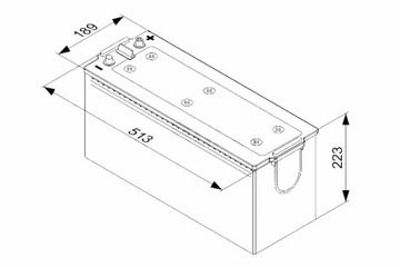 BOSCH АККУМУЛЯТОР 12V 145AH 800A T5 L + 1 513X188X223 B00 ПУСКОВОЙ