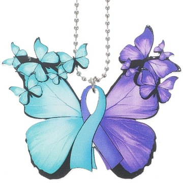 REARVIEW MIRROR HANGING DECOR BUTTERFLY SHAPE