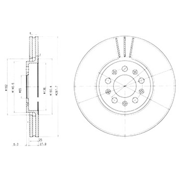 DRIVE+ ДИСКИ ТОРМОЗНЫЕ ТОРМОЗНЫЕ 2 ШТУКИ. ПЕРЕД SKODA FABIA II 1 6B 07-14