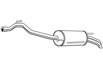 WALKER ГЛУШИТЕЛЬ СИСТЕМЫ ВЫХЛОПНОЙ ЗАД DŁ. 1470MM VW TRANSPORTER IV