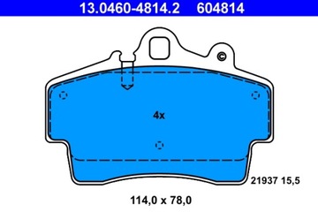 КОЛОДКИ ТОРМОЗНОЙ PORSCHE BOXSTER (986) 99-04 ПЕРЕД