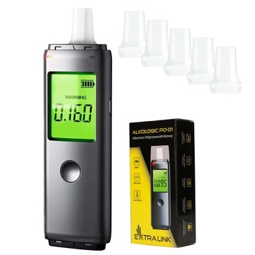ALKOHOLTESTER PROFESSIONELL ABDECKUNG KALIBRACJA 5 PATRONEN DOKŁADNOŚĆ ALKOLOGIC PO-01