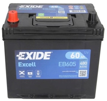 АККУМУЛЯТОР EXIDE EXCELL 60AH 390A EB605 DOJAZDLODZ