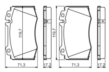 BOSCH 0 986 494 576 КОЛОДКИ ГАЛЬМІВНІ