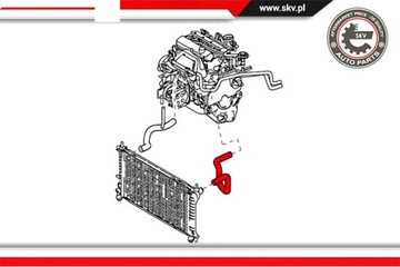 ESEN SKV ПАТРУБОК CHŁODNICYFORD FOCUS 1.4 1.6