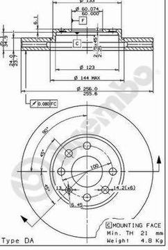 BREMBO 09.7628.11 ДИСК ТОРМОЗНОЙ