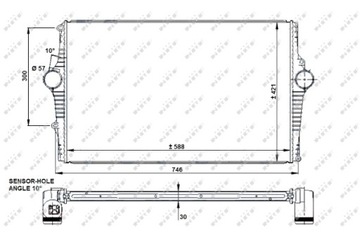 NRF ИНТЕРКУЛЕР РАДИАТОР ВОЗДУХА DOLOTOWEGO VOLVO S60 I S80 I V70