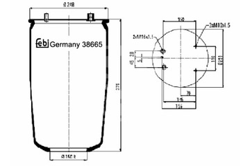 FEBI BILSTEIN ПЫЛЬНИК ПОДВЕСКИ ПНЕВМАТИЧЕСКОЙ ЗАД P DAF 65 65 CF 75