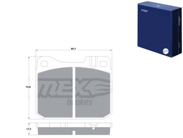 КОЛОДКИ ТОРМОЗНЫЕ TOMEX 10222 ПЕРЕД MERCEDES 123 79-85 17.5MM TOMEX