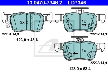 КОЛОДКИ ТОРМОЗНЫЕ ATE CERAMIC 13.0470-7346.2