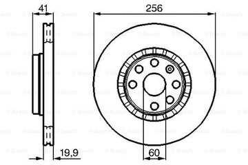 0986478535 BOSCH ДИСК ГАЛЬМІВНИЙ /P/ VECTRA 18