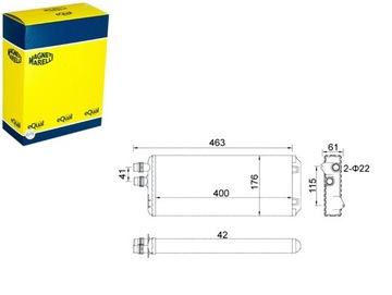 ОБОГРЕВАТЕЛЬ 402X177X42MM БЕЗ RUREK БЕЗ КЛАПАНА IVECO STRALIS I