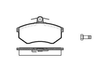 DRIVE+ КОЛОДКИ ТОРМОЗНЫЕ ПЕРЕД AUDI 80 87- 19MM