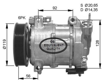 КОМПРЕССОР КОНДИЦИОНЕРА NRF 32593