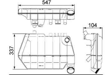 MAHLE БАК РАЗШИРИТЕЛЬНЫЙ ЖИДКОСТИ ОХЛАЖДАЮЧЕЙ DAF XF 95 XE280C-XE390C