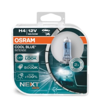 OSRAM H4 ГОЛУБАЯ 12V 60W 5000K COOL BLUE 2 ШТУКИ.