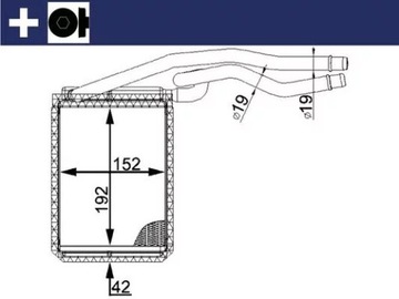 MAHLE AH 22 000S ОБМЕННИК ТЕПЛА, ОБОГРЕВАТЕЛЬ САЛОНА