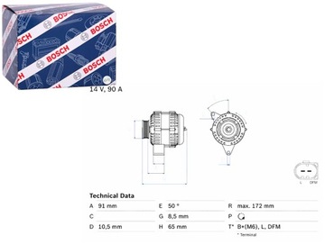 ГЕНЕРАТОР HONDA ACCORD VI 1.6-2.3 03.97-06.03 BOSCH