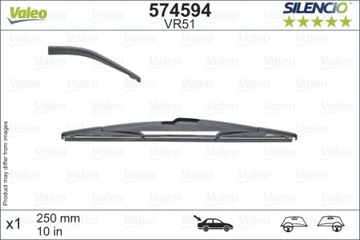 ЛИСТ ДВОРНИКИ SILENCIO 250MM HYUNDAI I10 III, OPEL ASTRA K, INSIGNIA B