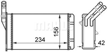 ОБМЕННИК ТЕПЛА, ОБОГРЕВАТЕЛЬ САЛОНА, BEHR MAHLE AH 43 000S