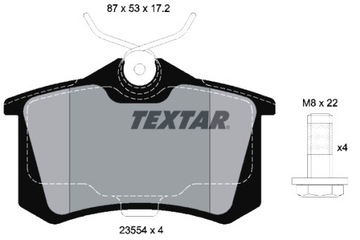 TEXTAR КОЛОДКИ ТОРМОЗНЫЕ ЗАД DS DS 3 DS 4 AUDI A1 A1 ALLSTREET A1 CITY