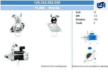 BV PSH СТАРТЕР HONDA 1.0 KW СТАРТЕР