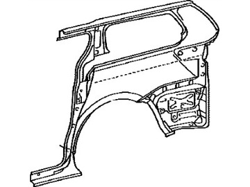 КРЫЛО ЗАДНИЙ ЗАД ПРАВАЯ TOYOTA SIENNA 2010-