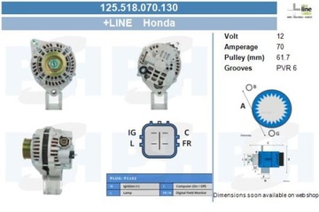 BV PSH 125.518.070.130 ГЕНЕРАТОР