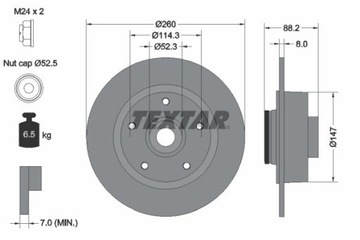 TEXTAR 92195903 ДИСК ТОРМОЗНОЙ