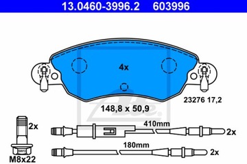 КОЛОДКИ ТОРМОЗНЫЕ - КОМПЛЕКТ 13.0460-3996.2