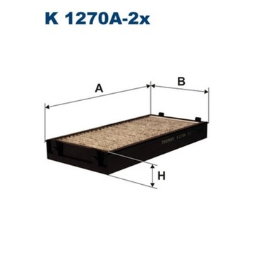 ФИЛЬТР, ВЕНТИЛЯЦИЯ СТОРОНЫ ПАССАЖИРА ФИЛЬТРON K 1270A-2X