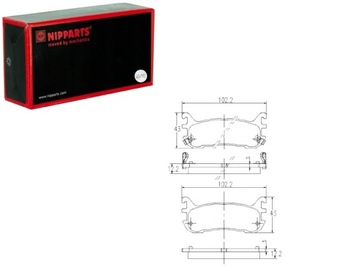 КОЛОДКИ ТОРМОЗНЫЕ MAZDA 323 F IV BG 1.8 4WD MAZDA MX 5 II ЗАД NIPPARTS