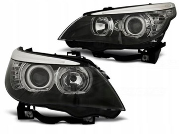 ФОНАРИ BMW E60/E61 03-07 LED (СВЕТОДИОД ) ANGEL EYES H7/H7 BLACK