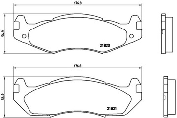 BREMBO КОЛОДКИ ТОРМОЗНЫЕ AMC EAGLE SALOON 09 79-12 87 HUMMER HUMMER H1