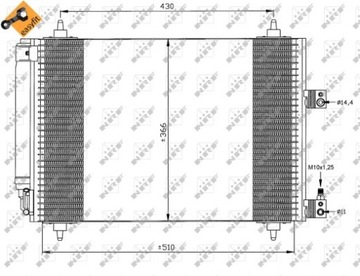 NRF 35443 КОНДЕНСАТОР, КОНДИЦИОНЕР