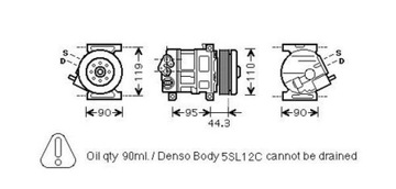 КОМПРЕССОР КОНДИЦИОНЕРА ALFA ROMEO MITO 1,4I