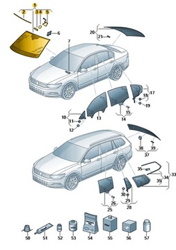 СТЕКЛО ЛОБОВОЕ VW PASSAT B8 OE 3G0845011CRNVB