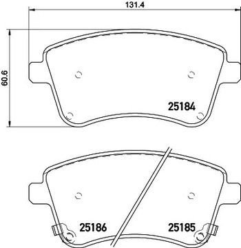 КОЛОДКИ ТОРМОЗНЫЕ HELLA PAGID 581011PA00 PAD1787 57