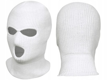 БАЛАКЛАВА ZIMOWA 3 ОТВОРИ CZAPKA BALACLAVA AKRYL MIL-TEC БІЛА