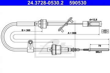 24.3728-0530.2/ATE ТРОС СЦЕПЛЕНИЯ